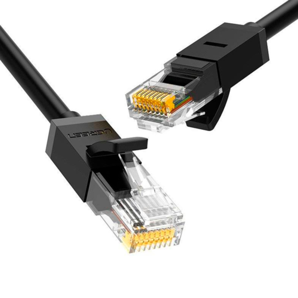 Cabo Ethernet plano Ugreen LAN Cat. 6 de 1 m, preto.